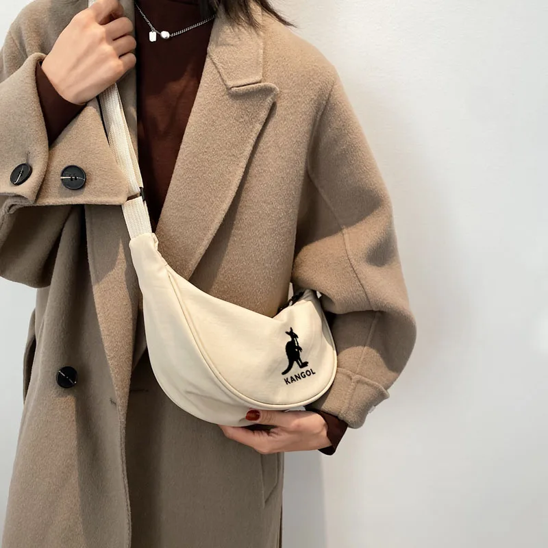 Kangol Fashion Ladies Messenger Bag Unisex Canvas Student Shoulder Bag Handbag Women tote bags crossbody bags purse