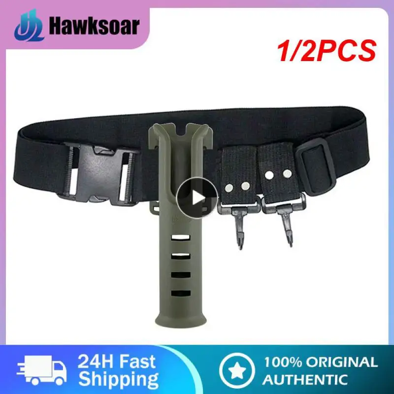 

1/2PCS Rod Holder Portable Pole Inserter Fishing Rod Multi-function Quick Rods Rack Reusable Fishing Rod Holder Belts Outdoor