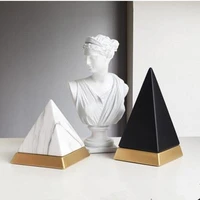 european style ceramic geometric model pyramid crafts home desk office store desktop ornaments decorative gifts