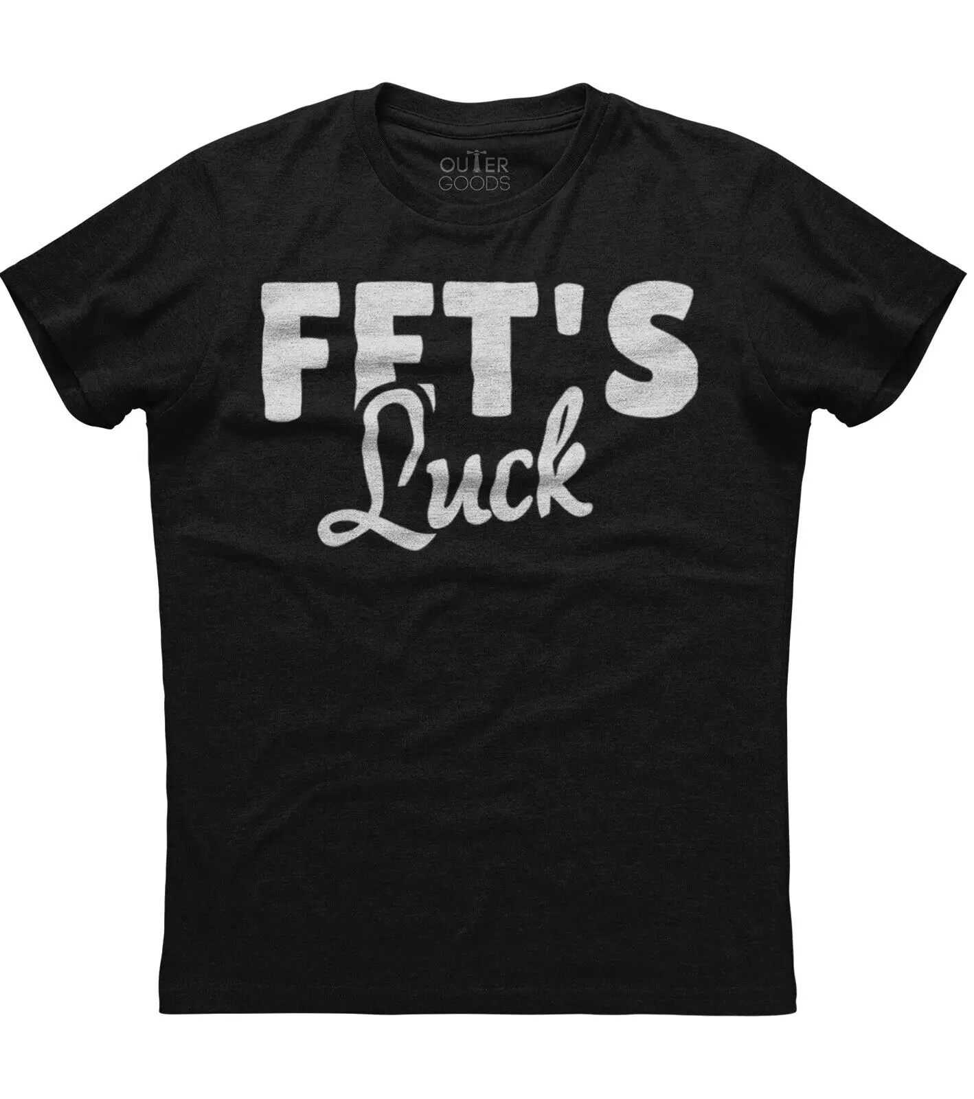 

Fets Luck Classy Unisex Black O-Neck Cotton T Shirt Men Casual Short Sleeve Tees Tops Camisetas Mujer