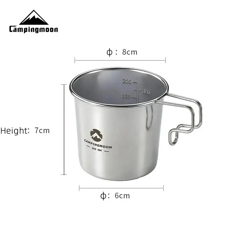 CAMPINGMOON S190 Портативная Уличная Кофейная Чашка Из 2 Шт. С Сумкой Для Переноски 210 Мл