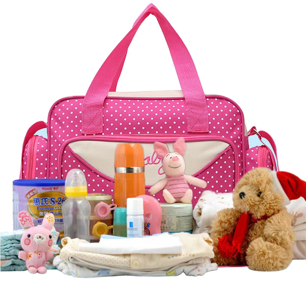 Сумка в горошек для мам модный уличный ранец хранения подгузников сумка