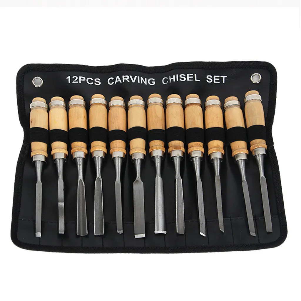12PCS High Quality Knife Woodworking Tools Violin Maker Tool Cutter Knives Luthier Guitar Chisel High Quality Steel Accessory