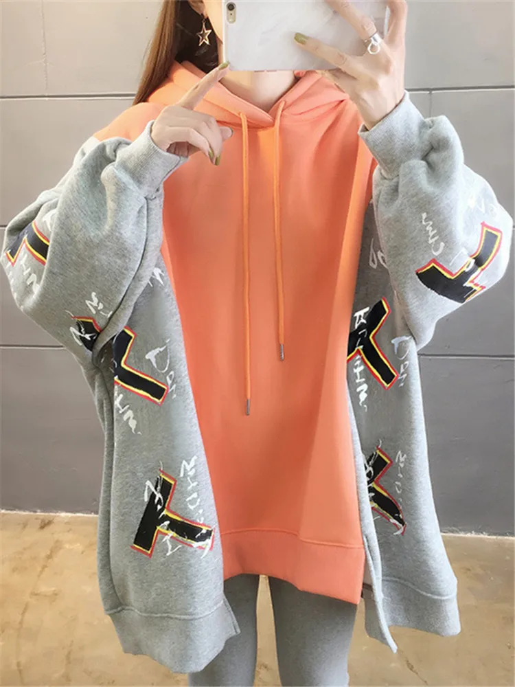 

Свитер H.sa, пуловеры, новинка 2022, осенне-зимние женские одинаковые худи с круглым вырезом, толстые теплые женские топы с капюшоном и длинными ...