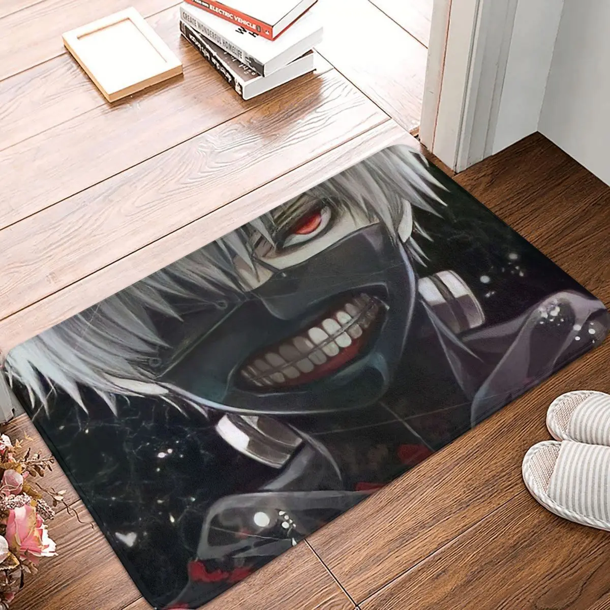 

Нескользящий коврик Kaneki Ken из японского аниме «Токийский Гуль», симпатичный кухонный коврик для ванной, Придверный коврик, домашний современный декор