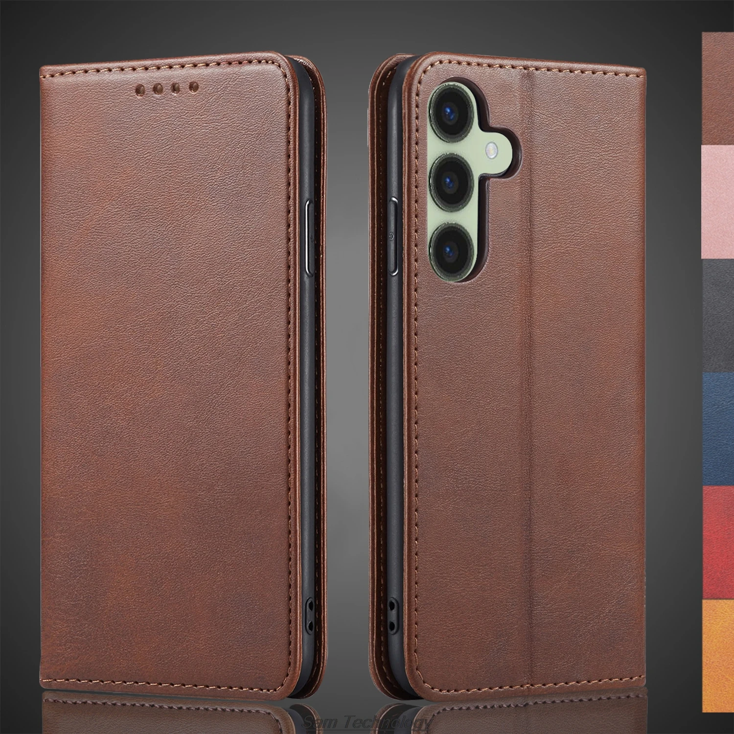 Кожаный чехол с магнитным притяжением для Samsung Galaxy S24 plus 6 7 дюйма + кобура откидной