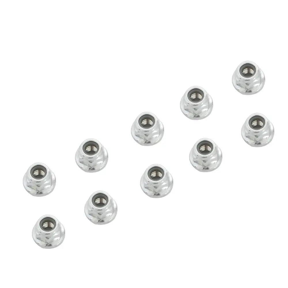 

10 Pcs/set Metal 4mm M4 Wheel Lock Nuts For 1/10 RC Car Crawler Traxxas Trx4 Trx6 Axial Scx10 90046 Axi03007 Redcat Mst