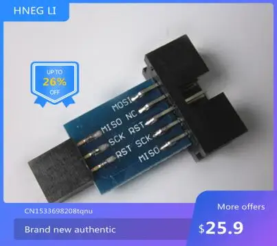 

Freeshipping AVRISP STK500 atmel avr usb programmer Atmaga Attiny + 6 pin board adapter