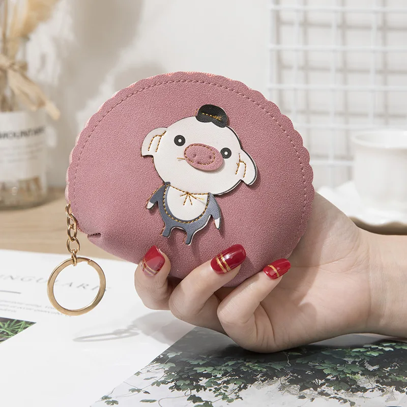 

New Korean Pig Pu Purse Money Bags Short Cute Small Purse Women'S Student Card Holder Girl Id Bag Card Holder Coin Purse Wallet