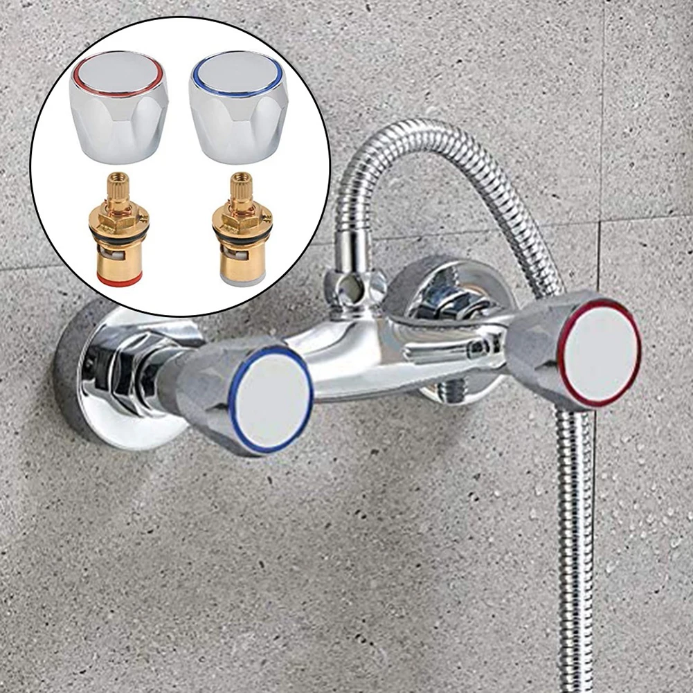 

2pcs Screws 2pcs Tap Handle 2pcs Copper Valve Home Hardware Faucet Handle Handwheel Replacement 1/2inch Handwheel