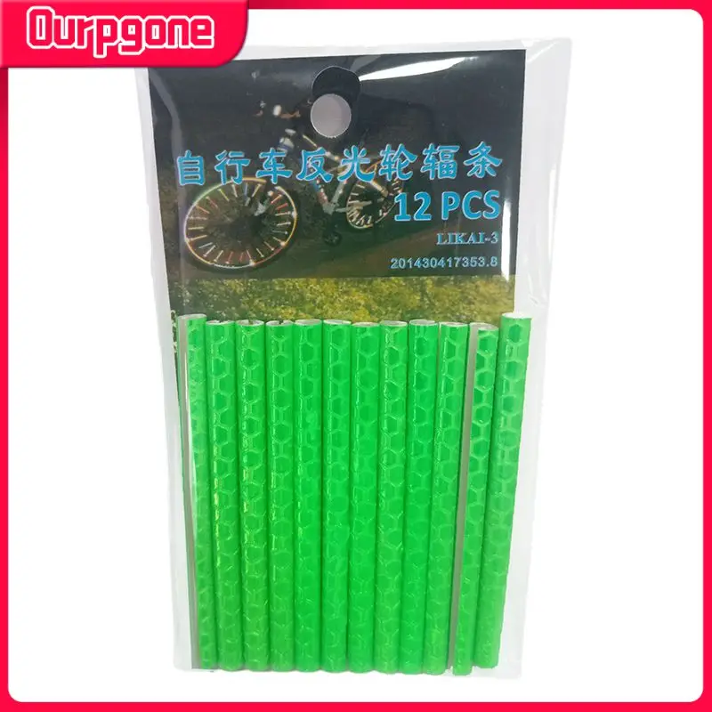 

12Pcs Bicycle Lights Wheel Rim Spoke Clip Tube Safety Warning Light Cycling Bike Strip Reflective Reflector Bicycle Lights Hot