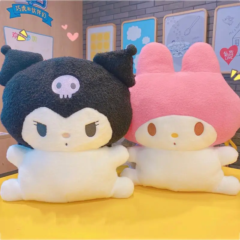 

Мультяшная кавайная Sanrioed Kuromi My Melody Cinnamoroll искусственная плюшевая подушка симпатичная диванная подушка кукла домашняя мебель подарок
