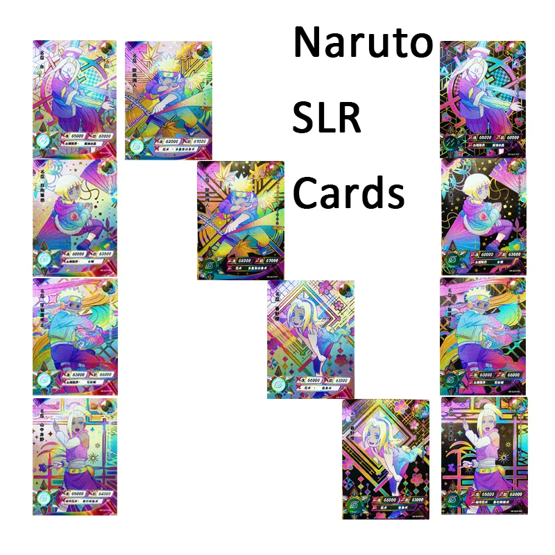 037-054 Naruto SLR Cards Kiba Tenten Konan Sakura Colorful Cards Rare Trading Card Anime Collection Card for Children's Gifts