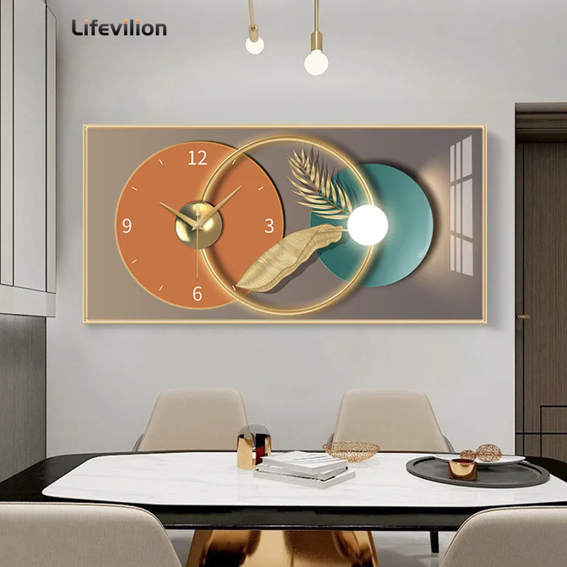 

Настенные часы с рамкой из алюминиевого сплава, 3D Декоративные краски, главный выключатель, декоративное покрытие для электрической коробк...