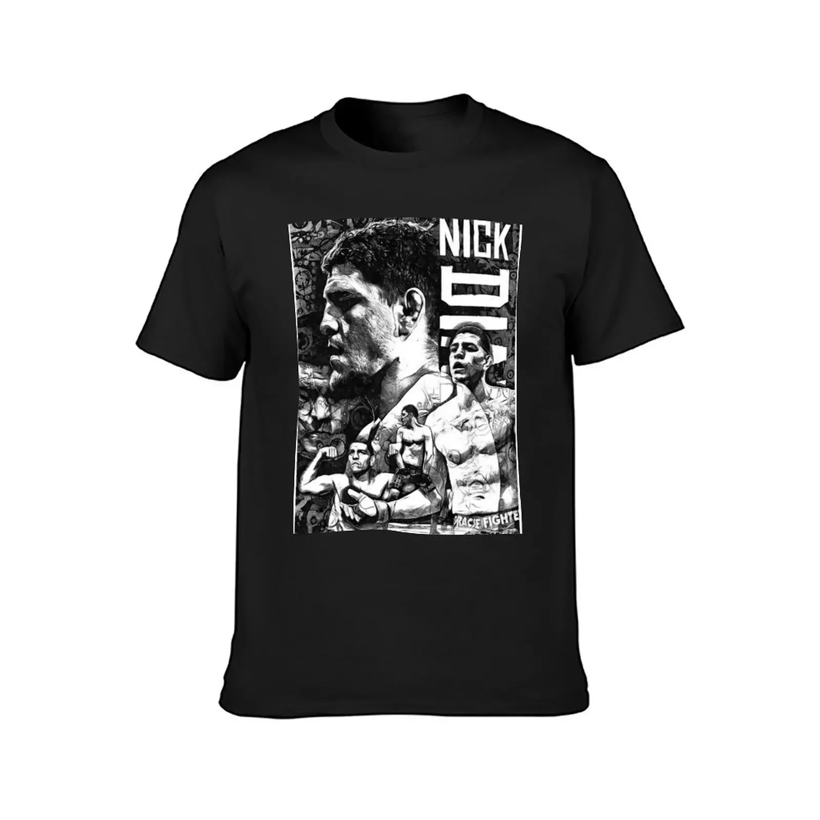 Футболка мужская компрессионная с графическим принтом черно-белая |