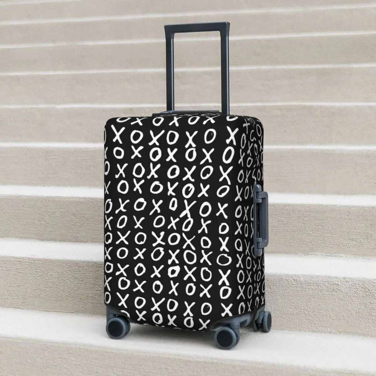 

Letter Print Suitcase Cover X and O Personalized Travel Protection Holiday Practical Luggage Accesories