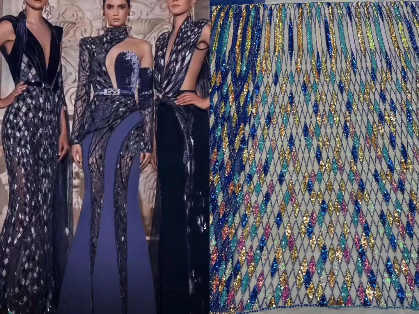 Бусины популярного дизайна вышивка кружева Mulitcolor вышитые бисером французская