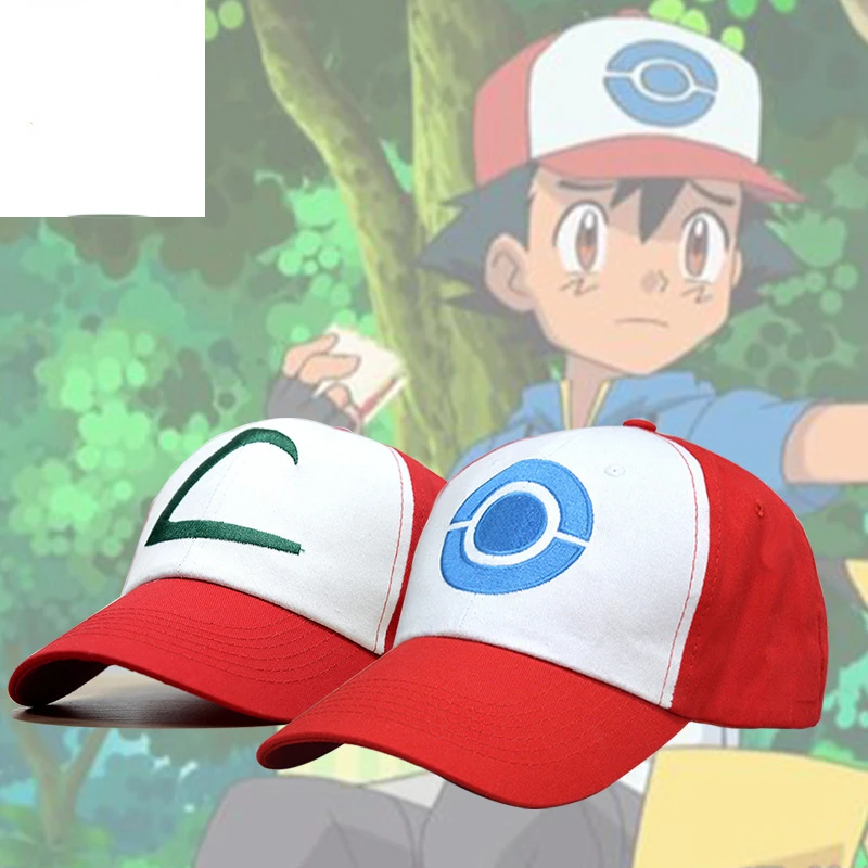

New Cartoon Cartoon Creative Hot-selling Baseball Cap Pokémon Peaked Cap Xiaozhi with The Same Student Hat Birthday Gift
