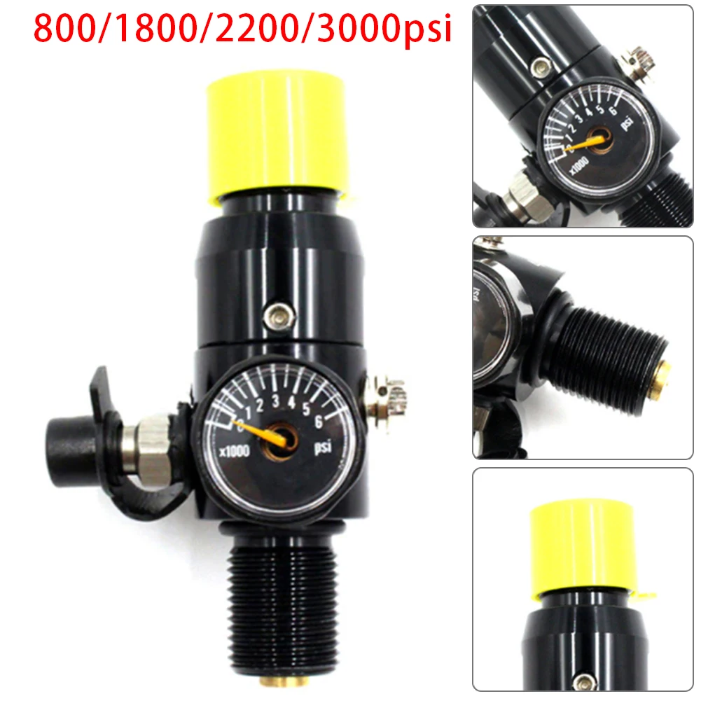 

4500psi Regulator Air Compressors Regulator M18*1.5 Thread Air Compressors Aluminum Alloy Paintball PCP Valve Output Pressure