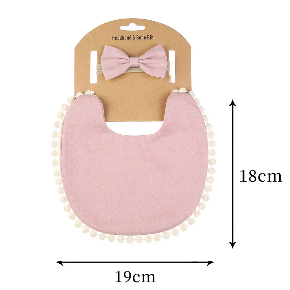 2 шт. детский Слюнявчик с кисточками и двусторонним нагрудником |