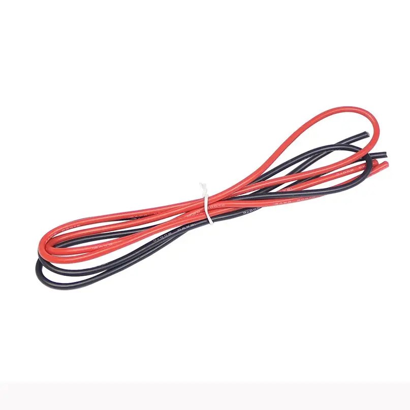 

2 м/лот провод силиконовый 12AWG 14 AWG красный и черный кабели высокого качества