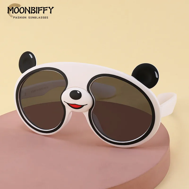 

High Quality Children's Sunglasses Cartoon Panda Shape Polarized Sunglasses Trend Kid's Glasses Face Decor Children's Day Gift
