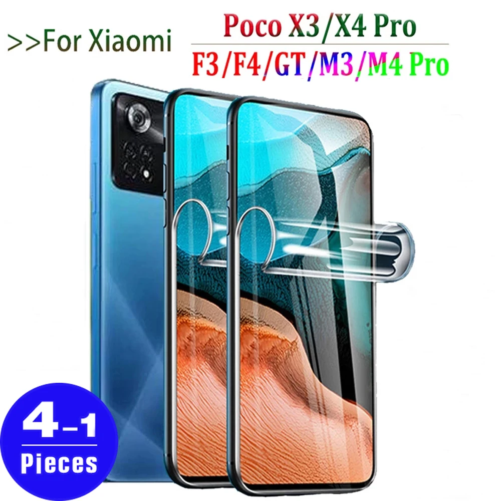 

1-4Pcs full cover Not Glass For Xiaomi Poco M5 M5s M4 M3 X4 X3 pro NFC F4 F3 GT C40 C31 M2 F2 X2 hydrogel film screen protector