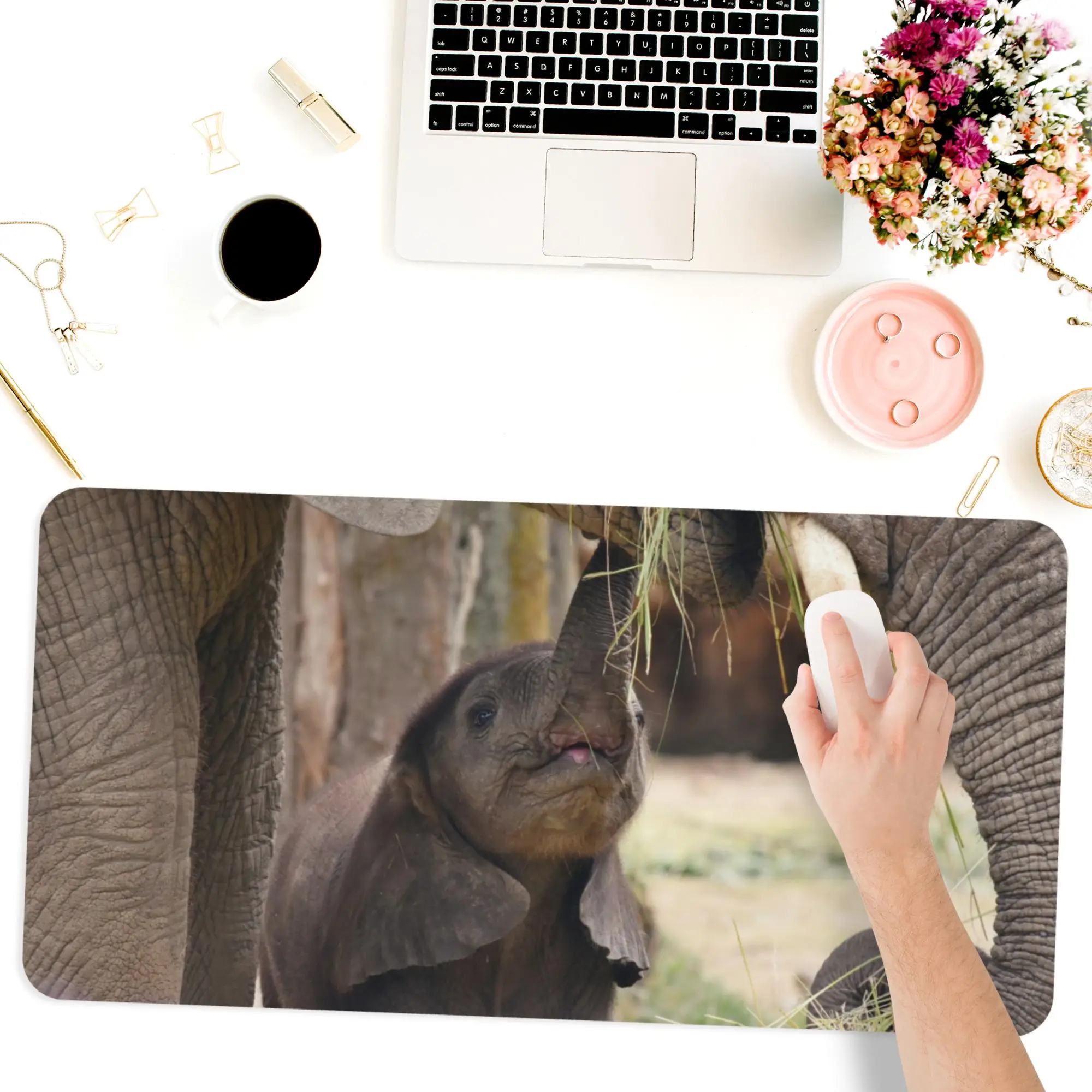 

Animal Print Mouse Pad Organizer Non-slip Gaming Mouse Pad Desk Home Decor Laptop Mouse Mat Office Desk Accessories Set