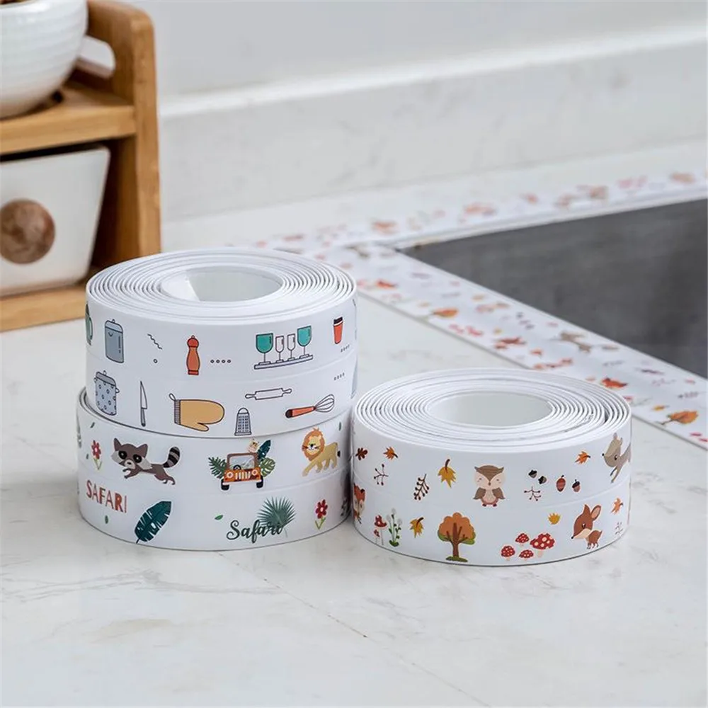 

Kitchen Dish Washing Basin Sink Waterproof and Mildew Proof Paste Water Retaining Strip Stove Edge Sealing Tape Self-adhesive