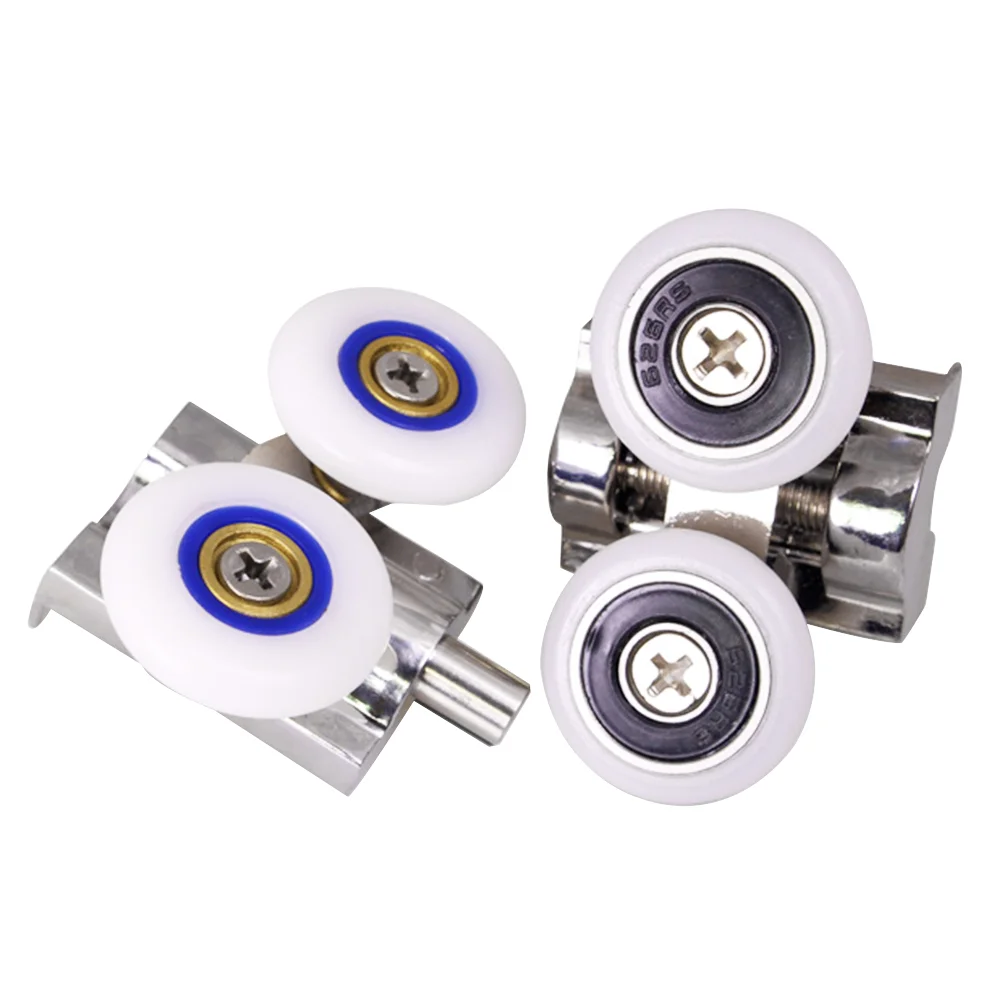 

2pcs Upper and Lower Wheels Of Double Wheeled Mobile Pulley Spring Wheel Roller for Glass Door Shower Room
