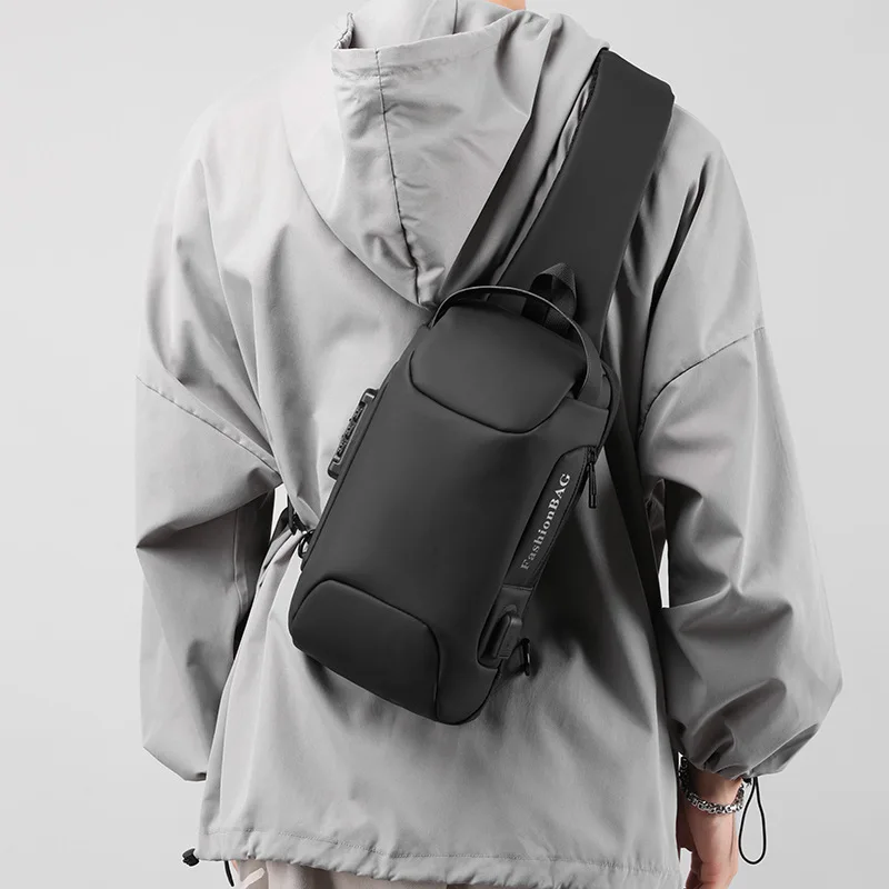 Xiaomi Men Fashion Multifunction Shoulder Bag Crossbody Bag on Shoulder Travel Sling Bag Pack Messenger Pack Chest Bag for Male