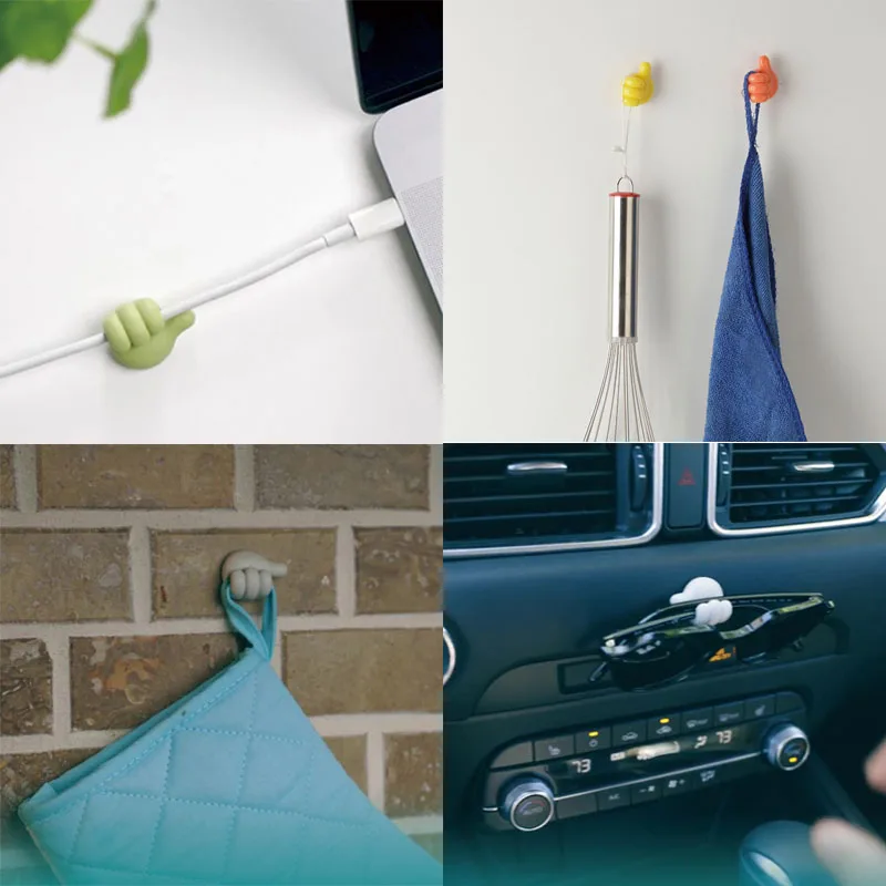 

Personalized Gift Hook Hand Holder Cable Manager Mobile Phone Charging Cable Convenient Clip Kitchen and Bathroom Hook Decor