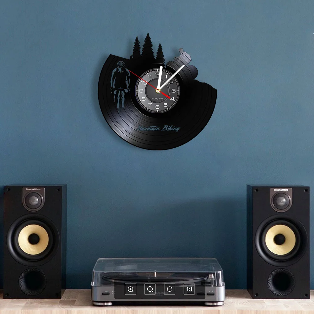Настенные часы для езды на горном велосипеде спортивные винтажные виниловые в