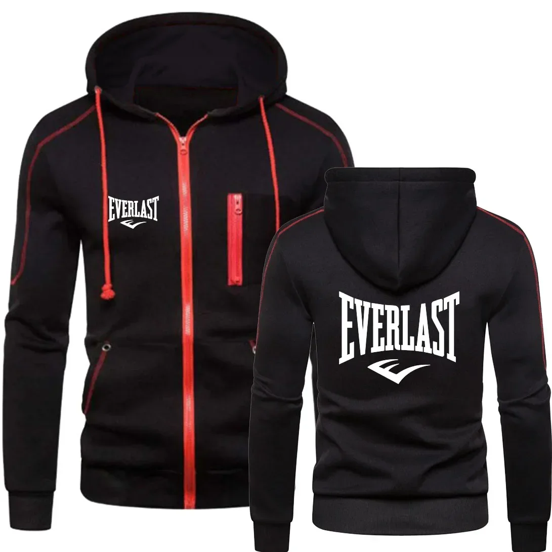 Новая мужская осенне-зимняя спортивная одежда EVERLAST простая модная толстовка на