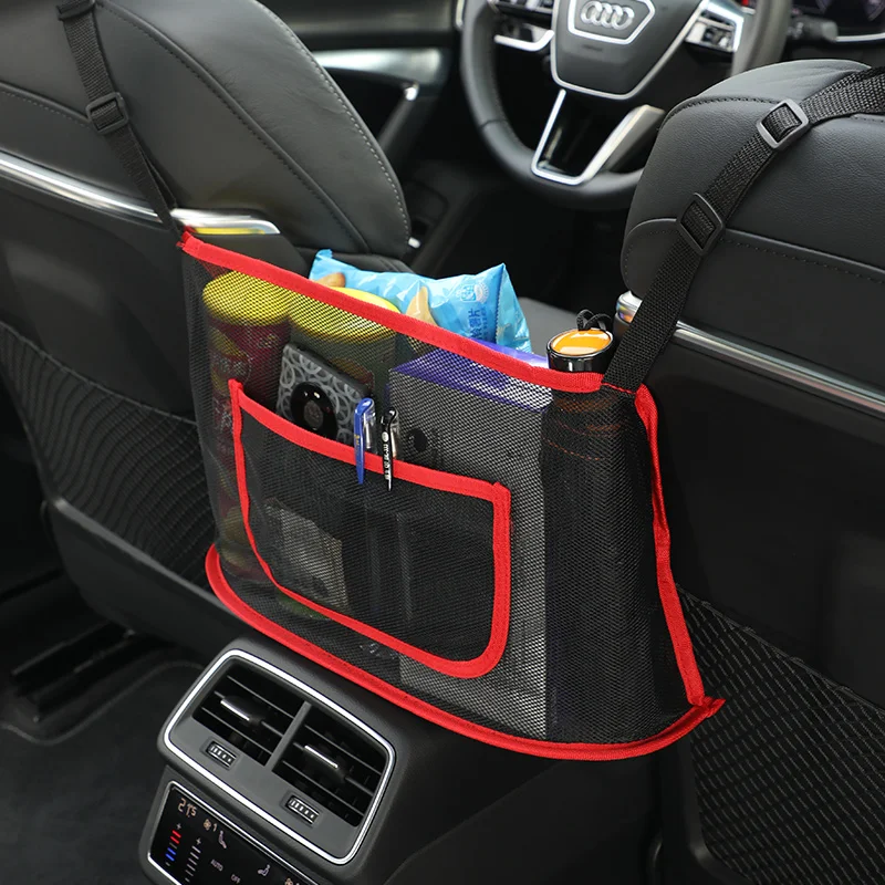 

Car Organizer Net Pocket Between Seats Mesh Handbag Wallet Phone Sundries Storage Netting Pouch Storage Bag Auto Accessories
