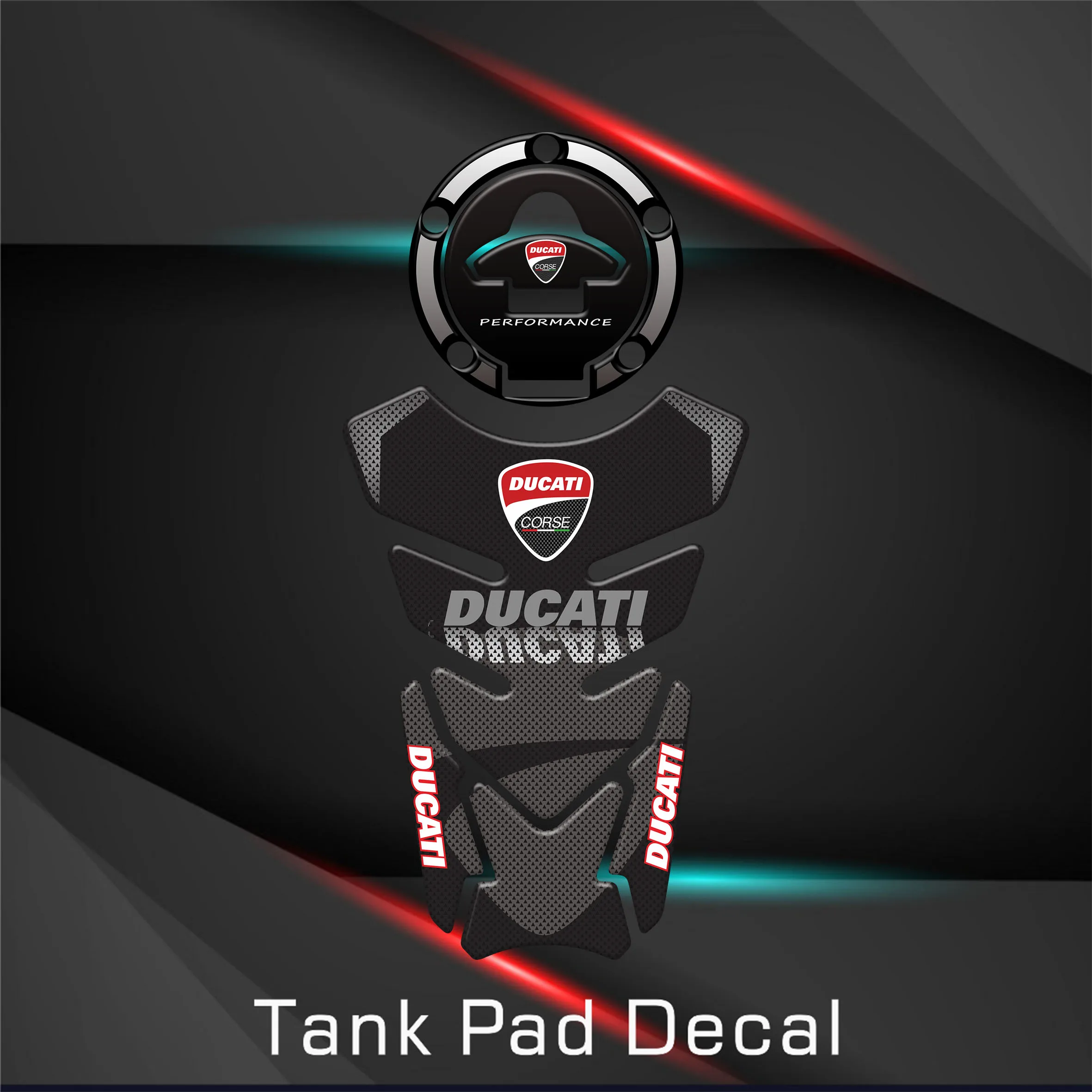 

For Panigale V2 V2R New 3D Fuel Gas Tank Pad Protector Decal Stickers V2 LOGO