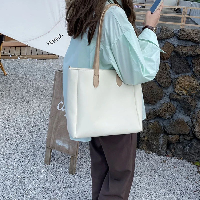 

Брендовая дизайнерская женская сумка через плечо, вместительные сумочки-ведра, качественные женские тоуты из искусственной кожи, женская с...