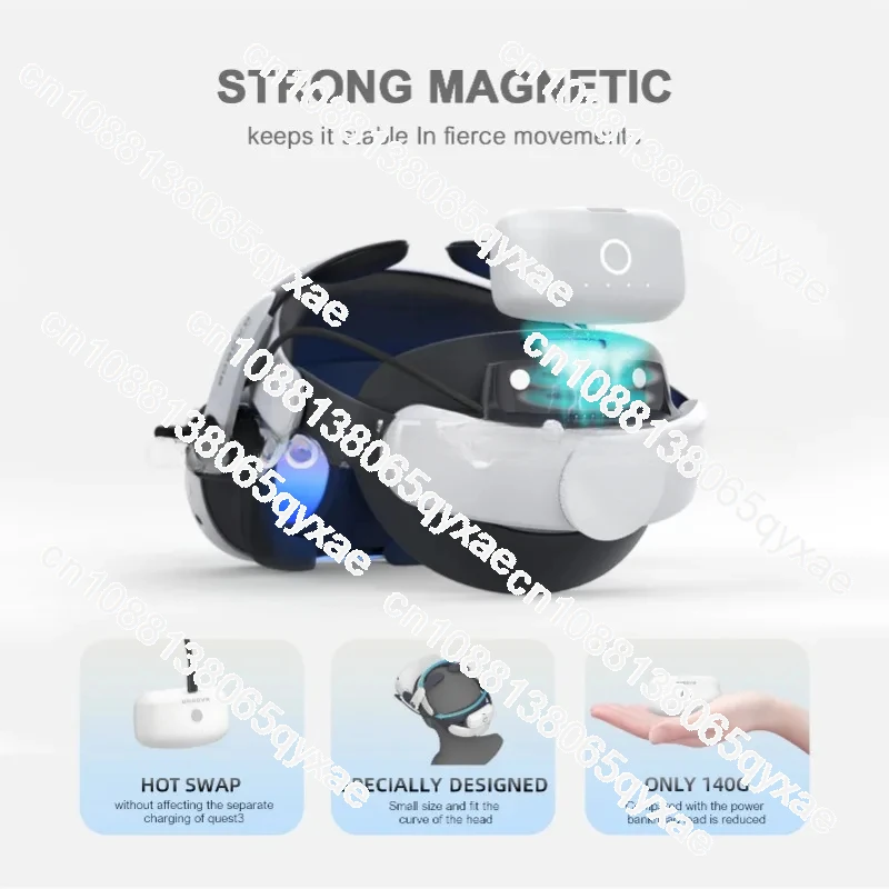 BOBOVR M3 Pro работает с аккумуляторной батареей для гарнитуры Meta Quest 3 VR.