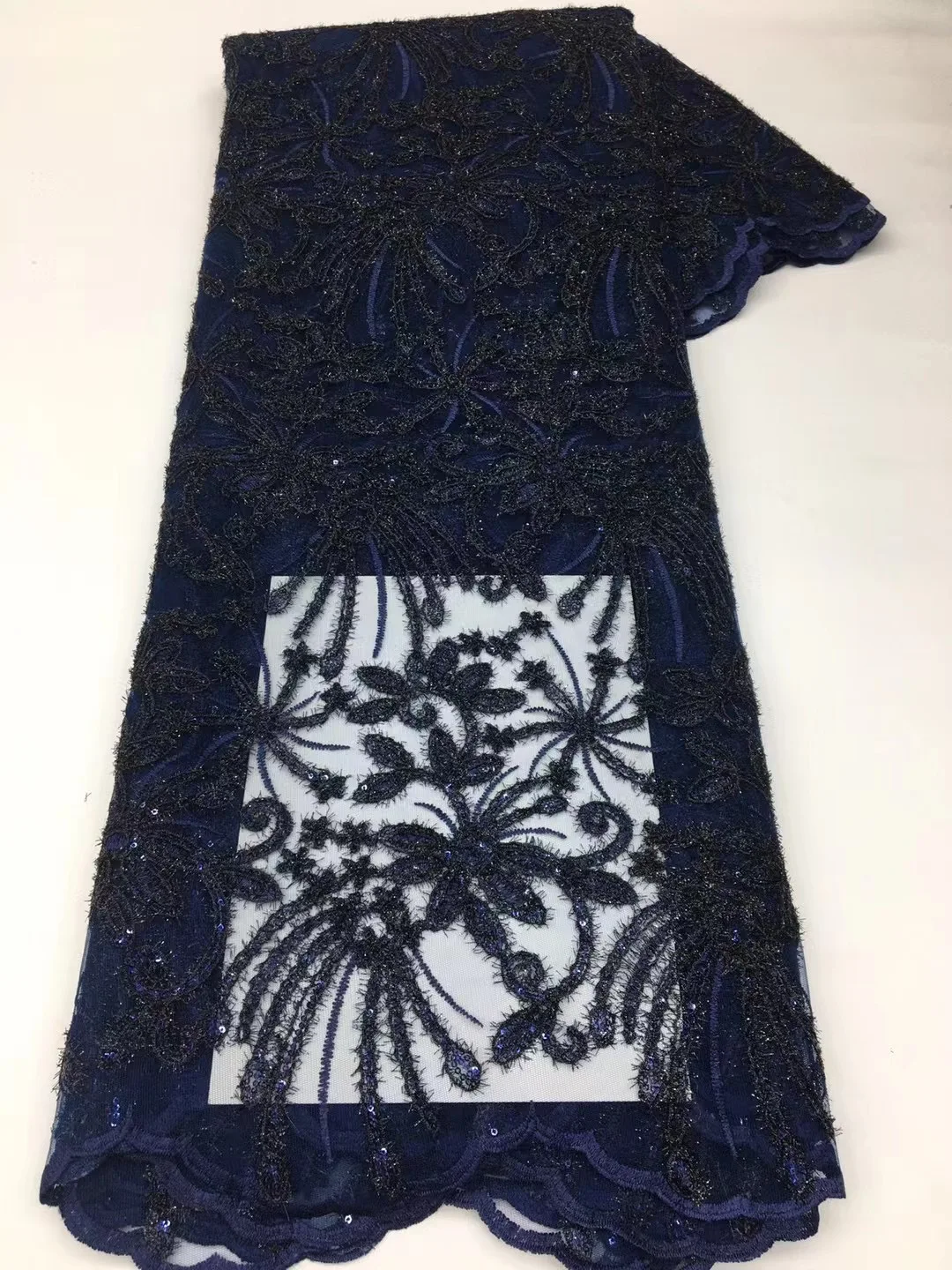 

African Lace Fabrics 2023 High Quality Lace with Sequins Latest Nigerian Embroidery-Tulle Lace French Net Lace for Party XX5451