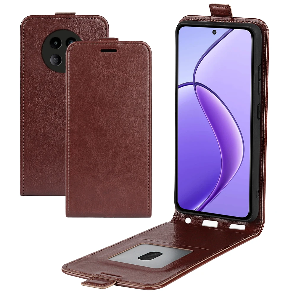 Realme 12 5G 12X Narzo 70X флип Вертикальная Кожа Чехол Роскошная ретро-книга с полным