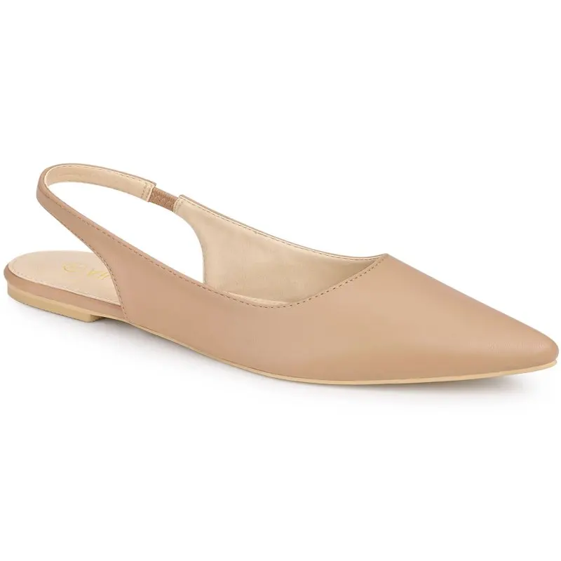

Women's Pointed Toe Pumps Slingback Flat Pumps