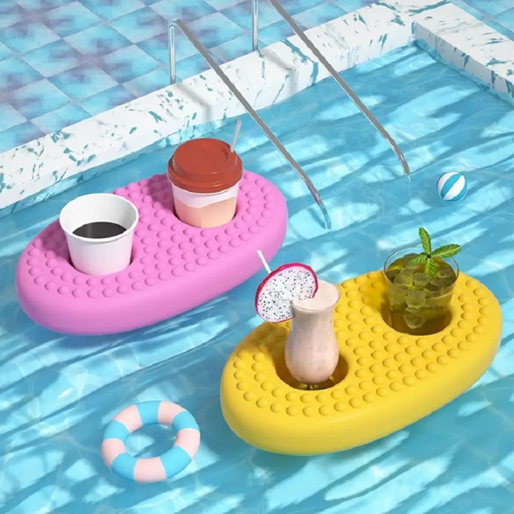 

Reusable Floating Cup Holder Heat Resistant Elastic Long Buoyancy Pool Cup Bracket for Outdoor