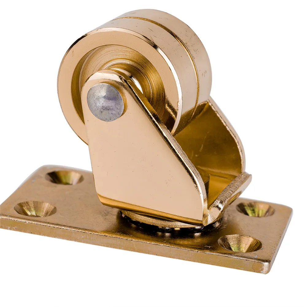 

1pc Pure Brass Swivel Wheel Metal Flat Casters Heavy Mute Furniture Support Leg For Chairs Bed Piano Want Replacement Moving