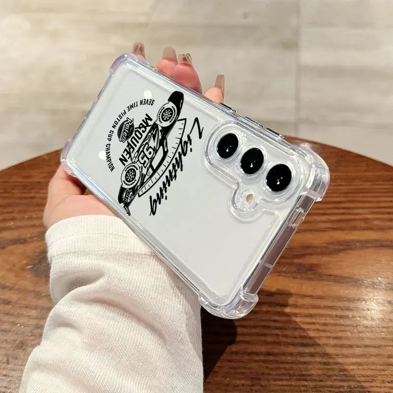 Фото Прозрачный чехол для телефона с рисунком Дисней Лайтнинг Маккуин для Samsung Galaxy S26 S25 S24 Ultra S23 S22 Plus S21 S20 FE 5G, силиконовый чехол №4