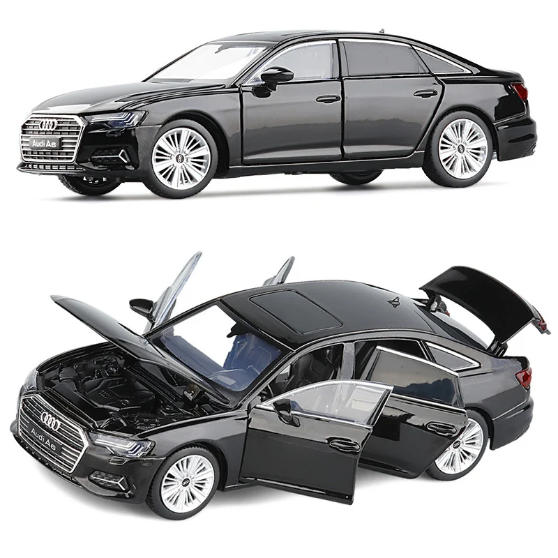 

1:32 Scale Diecast Metal Toy New Audi A6 Model Car Sound & Light Doors Openable Educational Collection Gift V242