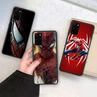 bandai marvel superhero spiderman phone case soft for samsung galaxy note20 ultra 7 8 9 10 plus lite m21 m31s m30s m51 cover