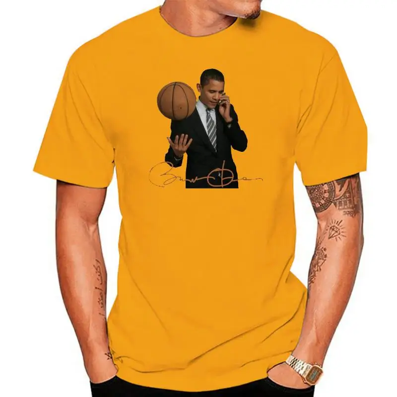 

Футболка с изображением президента бариста Обамы, играющего в баскетбол и на телефоне да, дышащие топы, футболка