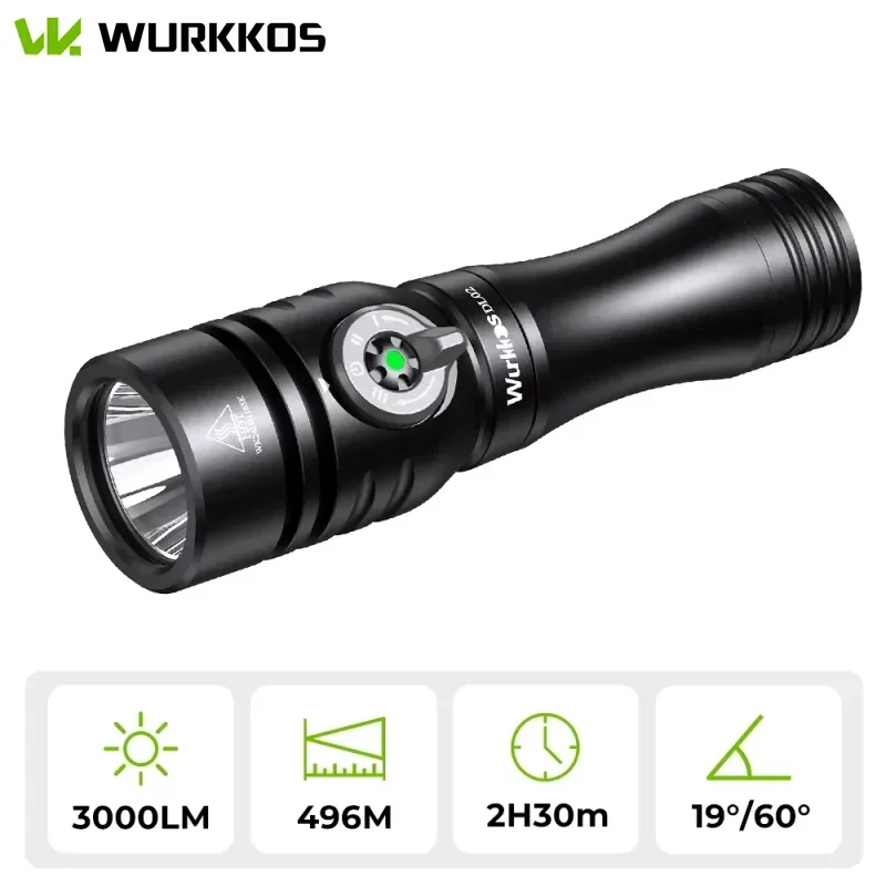 Wurkkos DL02 фонарик для дайвинга 3000LM