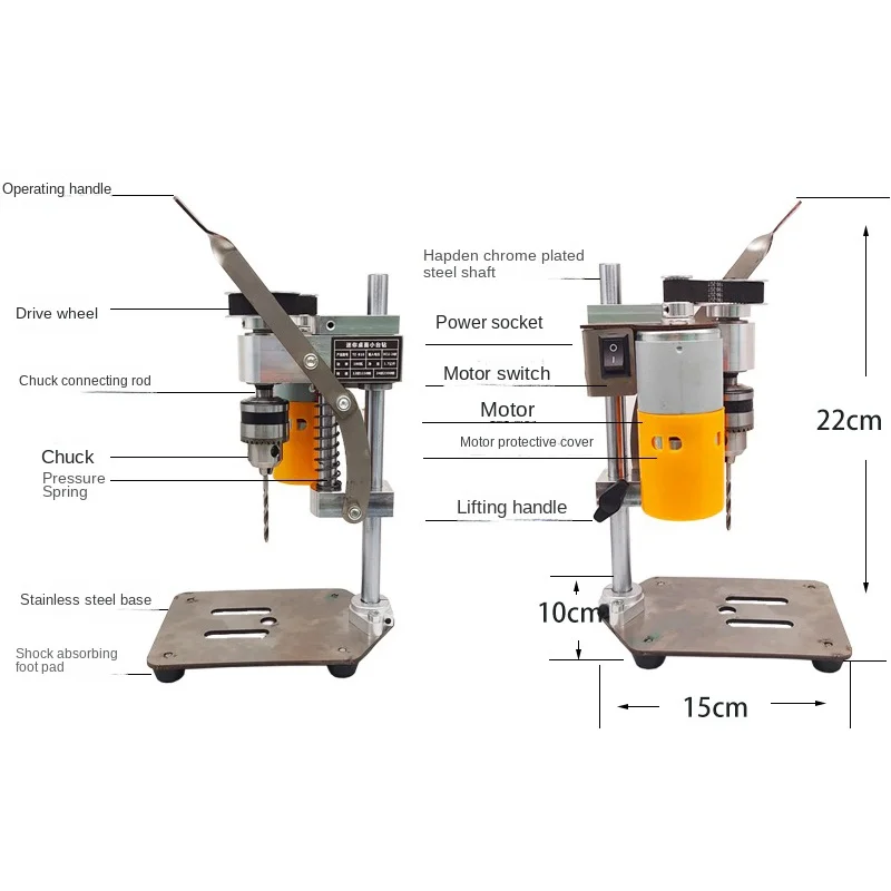 Новый 180W Mini Bench Bohrer Stand Chuck 0.6-6Mm Micro Bohren Maschine Elektrische Haushalts Diy Loch Puncher