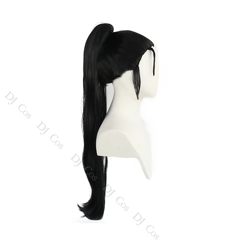 Hinatsuru Cosplay Wig Season 2 Anime Demon Slayer Black Ponytail Hair Uzui Tengen Wife Heat Resistant Fiber + Free Cap |
